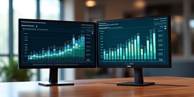 Detailed financial dashboard with growth projections